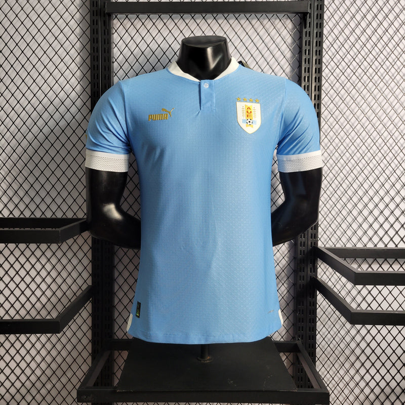 CAMISA VERSÃO PLAYER DA SELEÇÃO DO URUGUAI 22/23 AZUL