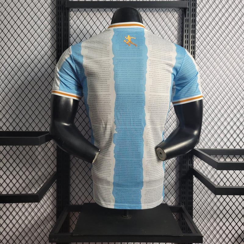 CAMISA VERSÃO PLAYER DA SELEÇÃO DA ARGENTINA 22/23 COMEMORATIVA