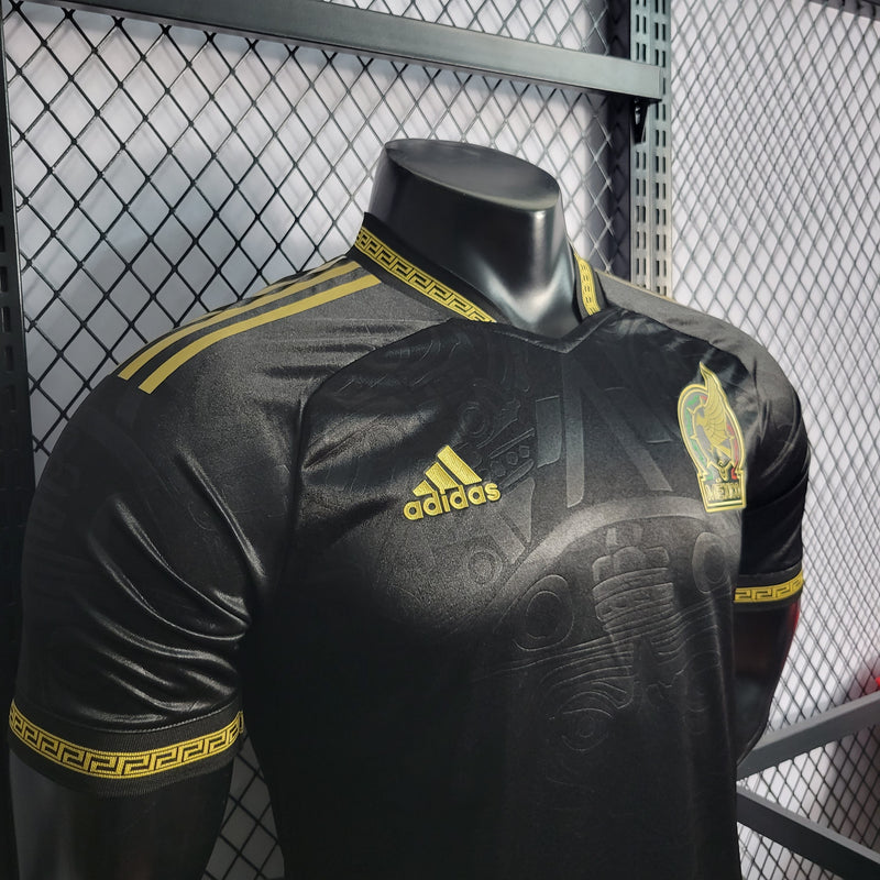 CAMISA VERSÃO PLAYER DA SELEÇÃO DO MEXICO 22/23 PRETO EDIÇÃO ESPECIAL