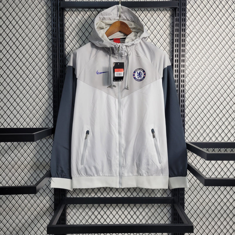 Jaqueta Corta Vento Chelsea 23/24 - Branco - FUT REAL