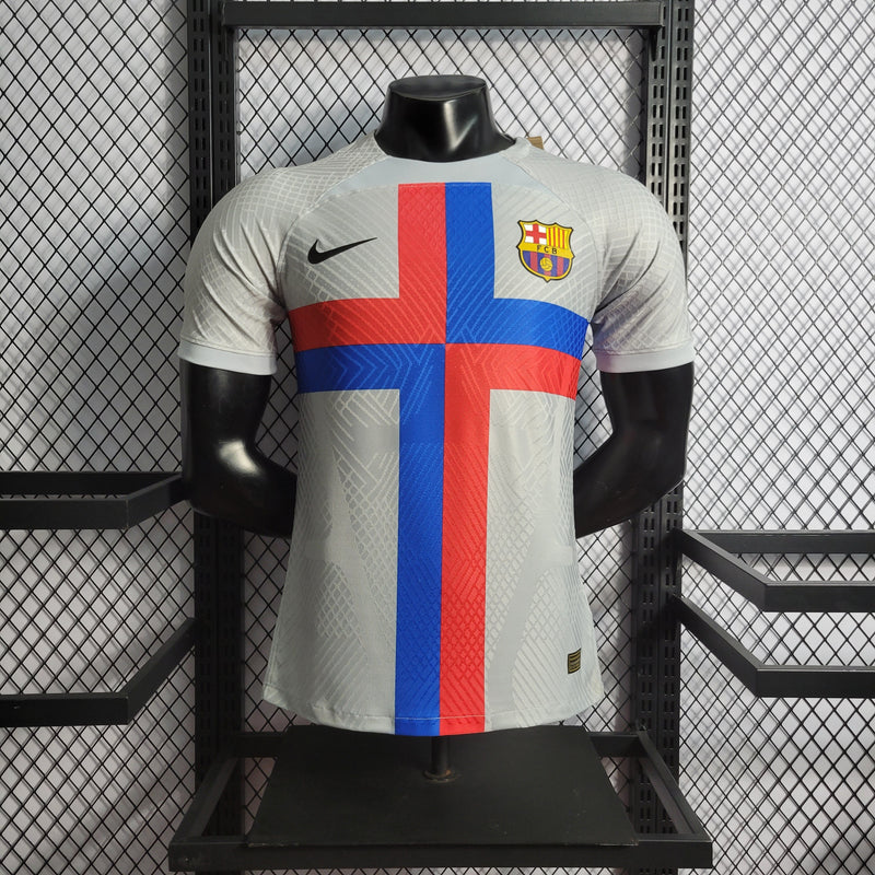 CAMISA VERSÃO PLAYER DO BARCELONA 22/23 BRANCO