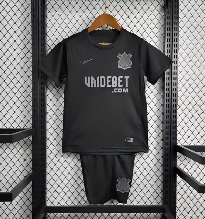 Conjunto Infantil Corinthians 2024/25 Preto