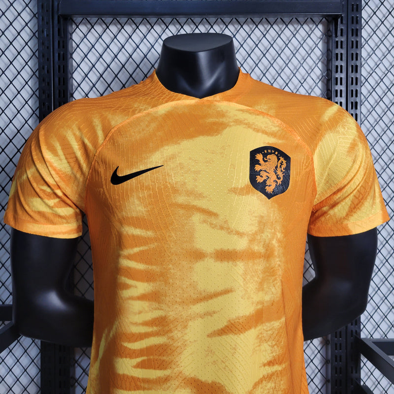 CAMISA VERSÃO PLAYER DA SELEÇÃO DA HOLANDA 22/23 LARANJA