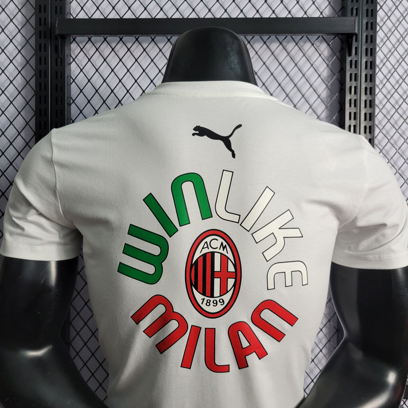 CAMISA VERSÃO PLAYER DO MILAN 23/24 BRANCO EDIÇÃO ESPECIAL