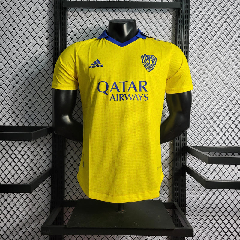 CAMISA VERSÃO PLAYER DO BOCA JUNIORS 22/23 AMARELO