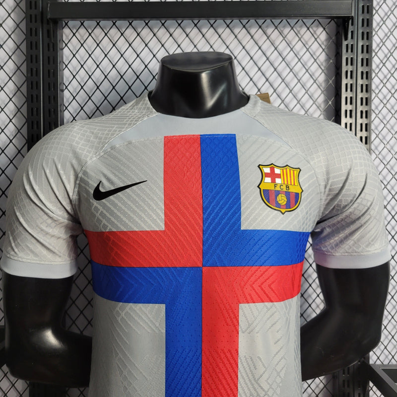 CAMISA VERSÃO PLAYER DO BARCELONA 22/23 BRANCO