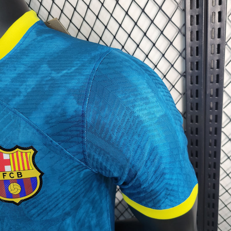 CAMISA VERSÃO PLAYER DO BARCELONA 23/24 AZUL CLASSICO