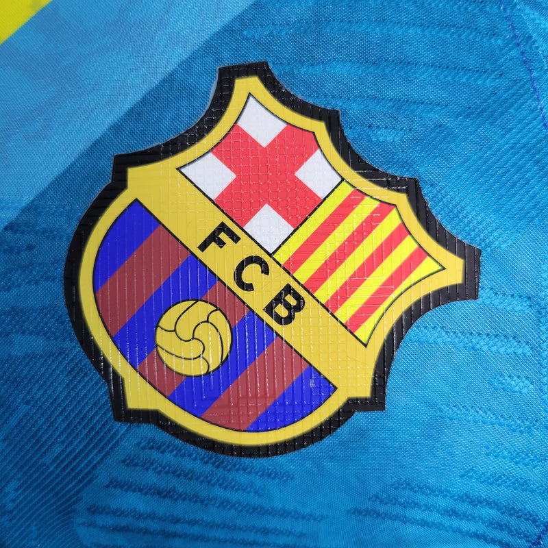 CAMISA VERSÃO PLAYER DO BARCELONA 23/24 AZUL CLASSICO