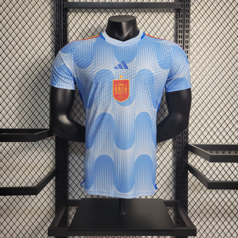 CAMISA VERSÃO PLAYER DA SELEÇÃO DA ESPANHA 22/23 AZUL