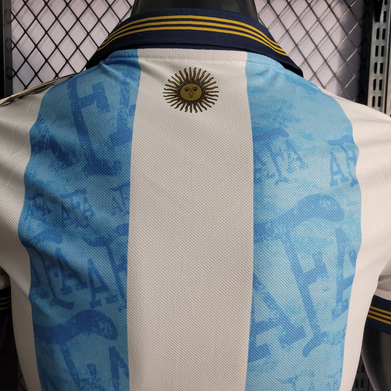 CAMISA VERSÃO PLAYER DA SELEÇÃO DA ARGENTINA 22/23 AZUL CLARO