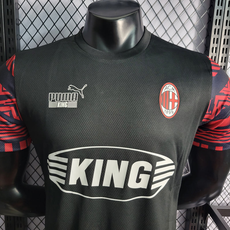 CAMISA VERSÃO PLAYER DO MILAN 23/24 PRETO