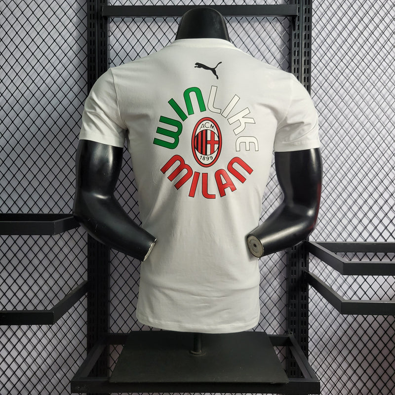 CAMISA VERSÃO PLAYER DO MILAN 23/24 BRANCO EDIÇÃO ESPECIAL