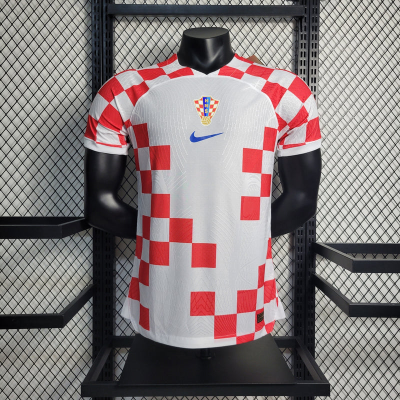 CAMISA VERSÃO PLAYER DA SELEÇÃO DA CROACIA 22/23 BRANCO E VERMELHO