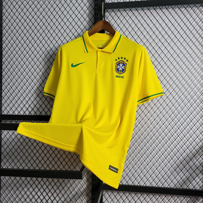 CAMISA DA SELEÇÃO DO BRASIL 22/23 POLO AMARELO