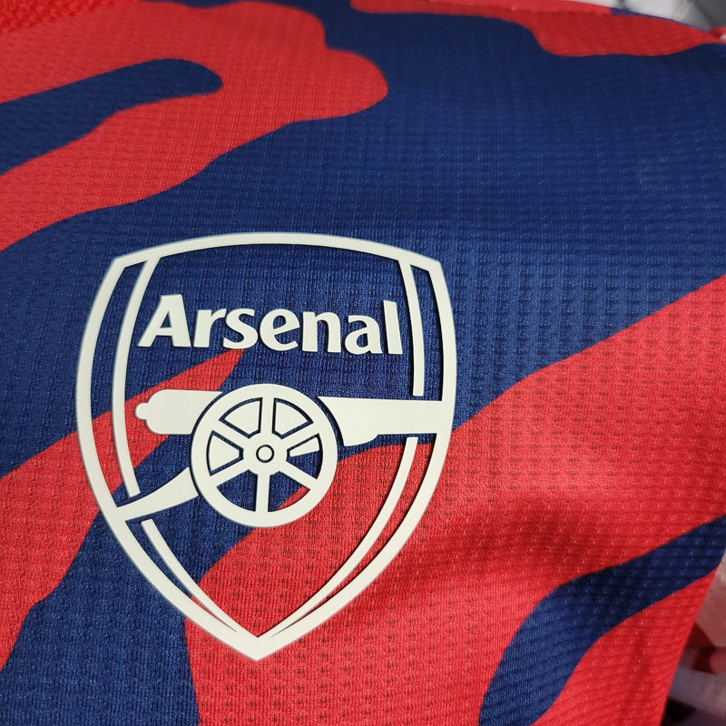 CAMISA VERSÃO PLAYER DO ARSENAL 23/24 RED BLUE