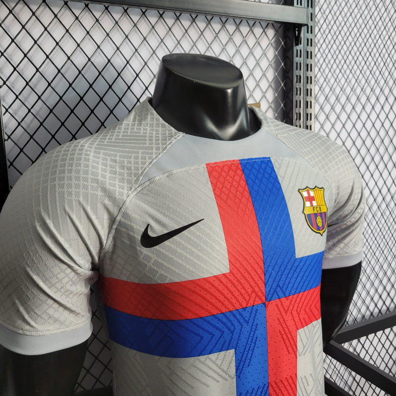 CAMISA VERSÃO PLAYER DO BARCELONA 22/23 BRANCO