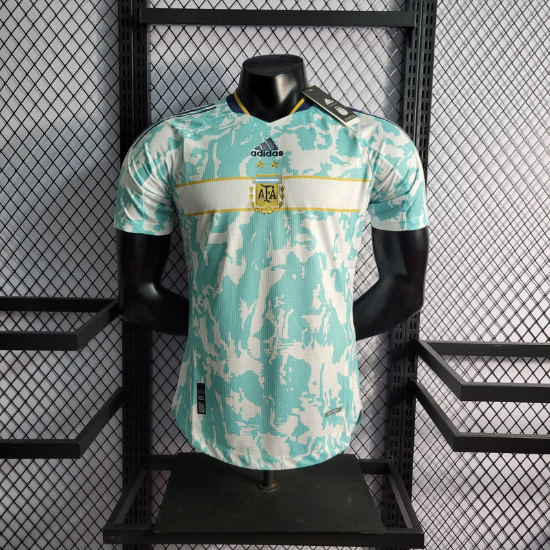 CAMISA VERSÃO PLAYER DA SELEÇÃO DA ARGENTINA 22/23 VERDE CLARO