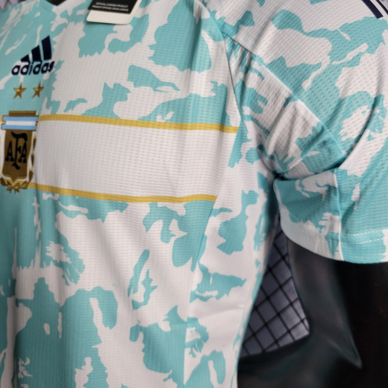 CAMISA VERSÃO PLAYER DA SELEÇÃO DA ARGENTINA 22/23 VERDE CLARO