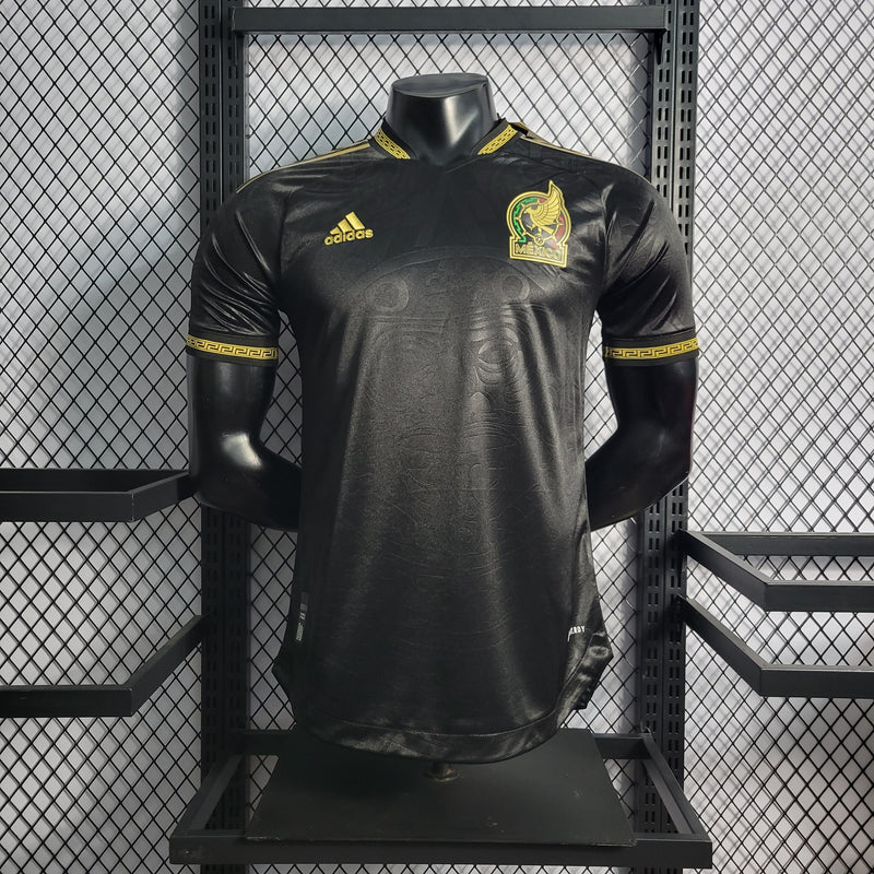 CAMISA VERSÃO PLAYER DA SELEÇÃO DO MEXICO 22/23 PRETO EDIÇÃO ESPECIAL