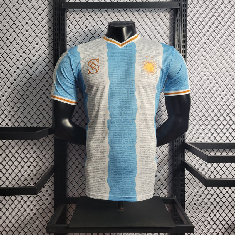 CAMISA VERSÃO PLAYER DA SELEÇÃO DA ARGENTINA 22/23 COMEMORATIVA