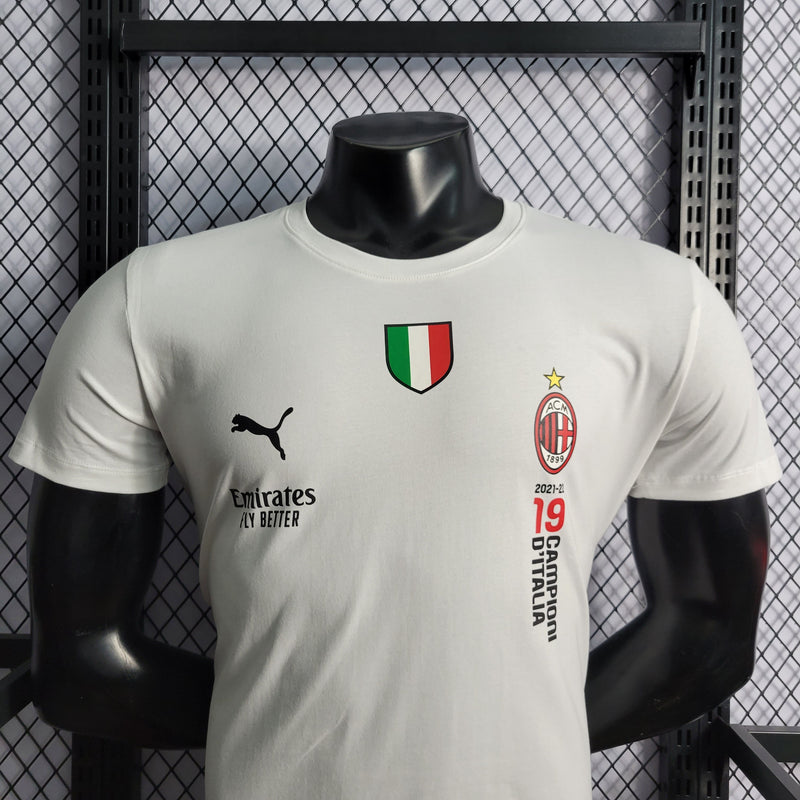 CAMISA VERSÃO PLAYER DO MILAN 23/24 BRANCO EDIÇÃO ESPECIAL