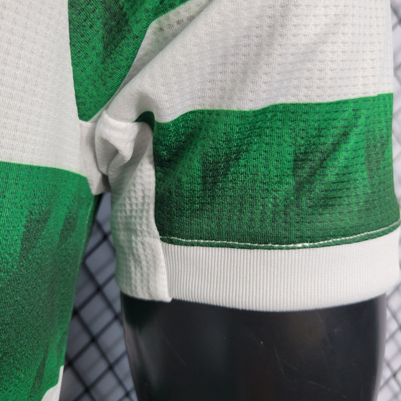 CAMISA VERSÃO PLAYER DO CELTIC 22/23 BRANCO E VERDE