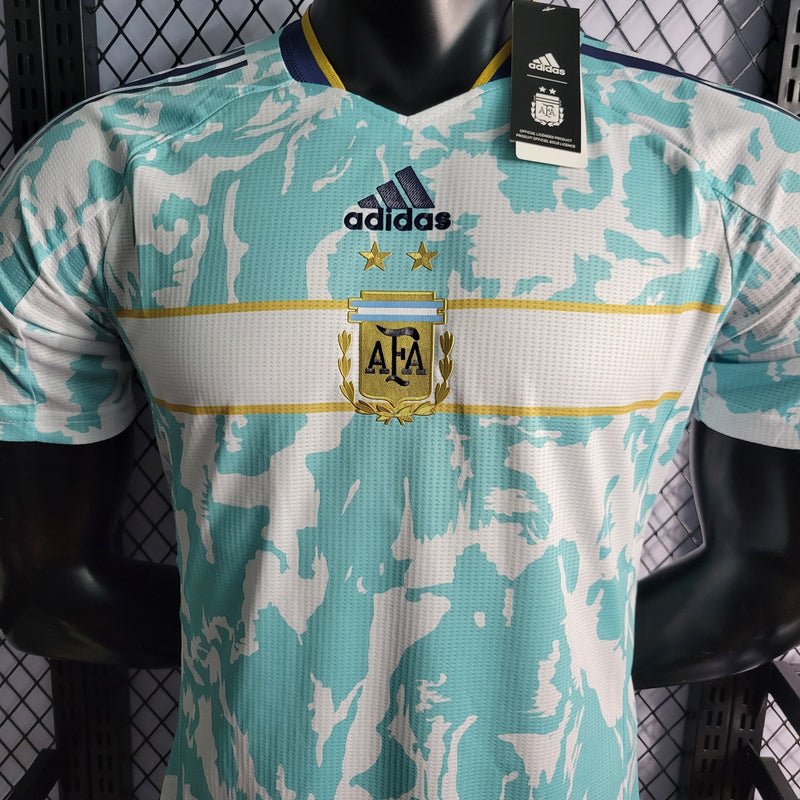 CAMISA VERSÃO PLAYER DA SELEÇÃO DA ARGENTINA 22/23 VERDE CLARO