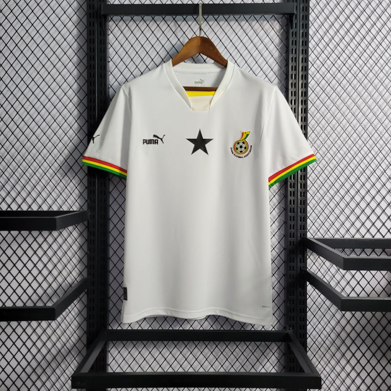 CAMISA DA SELEÇÃO DE GANA 22/23 BRANCO