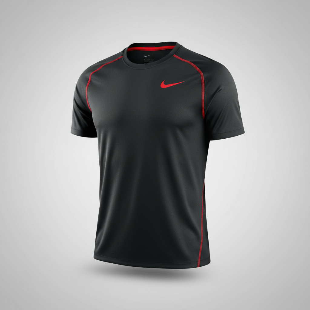 nike preta com vermelho 